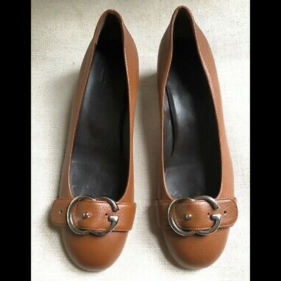 Gucci Cellarius Pumps GG Brown Leather Work 10 New - Picture 4 of 7